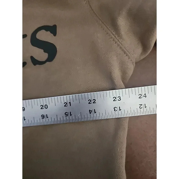 Lucky Me I See Ghosts Camp Flog Gnaw Kanye West Kid Cudi Tan Sweatshirt Size L - Picture 9 of 10